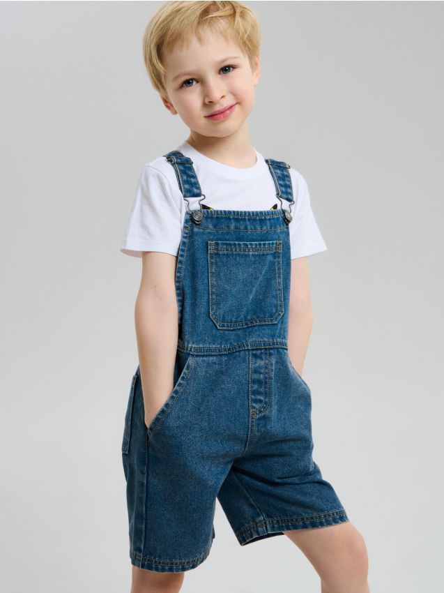 Sinsay - Salopetă scurtă de blugi - albastru