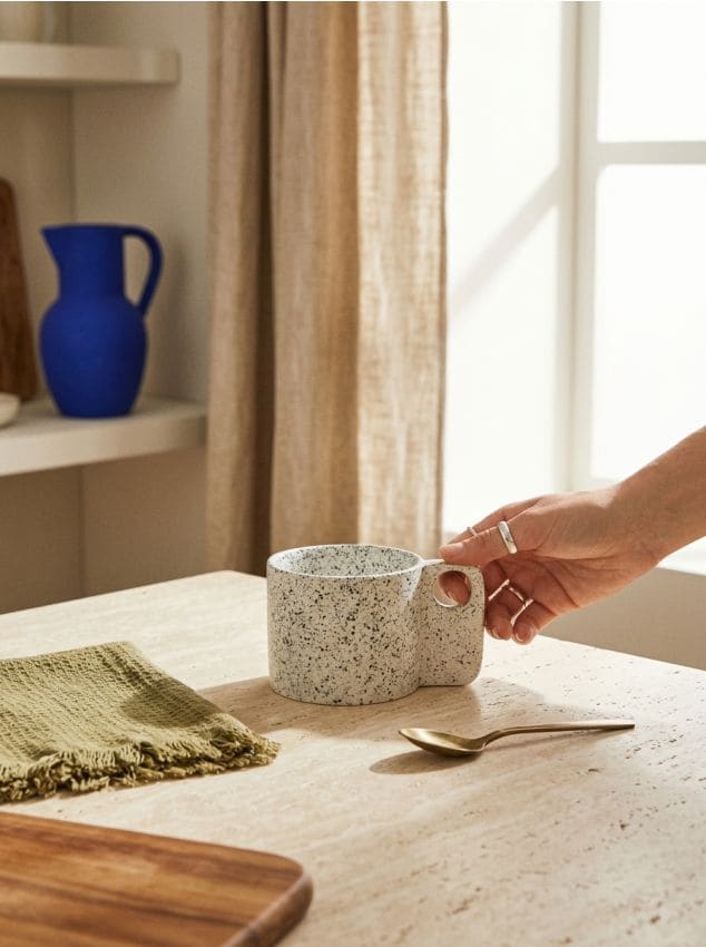 Sinsay - Cană din ceramică - alb