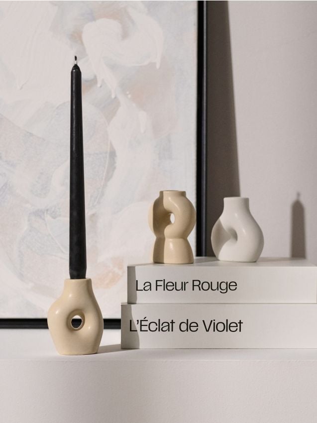 Sinsay - Svietnik s nepravidelným tvarom 3 pack - viacfarebná