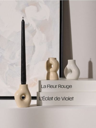 Svícen s nepravidelným tvarem 3 pack