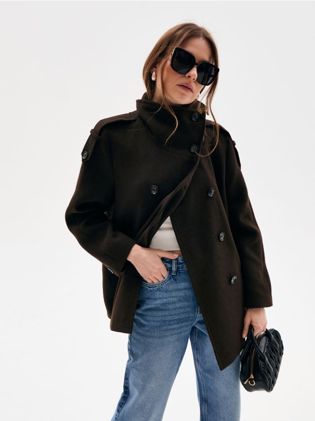 Sinsay - Geacă - maro-închis