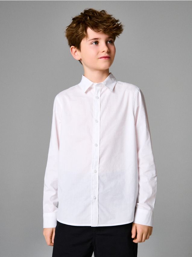 Sinsay - Cămașă din bumbac - alb