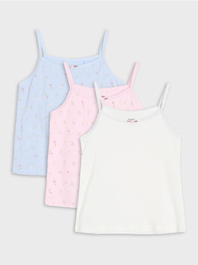 Sinsay - Maiouri din bumbac cu motiv floral 3 pack - multicolor