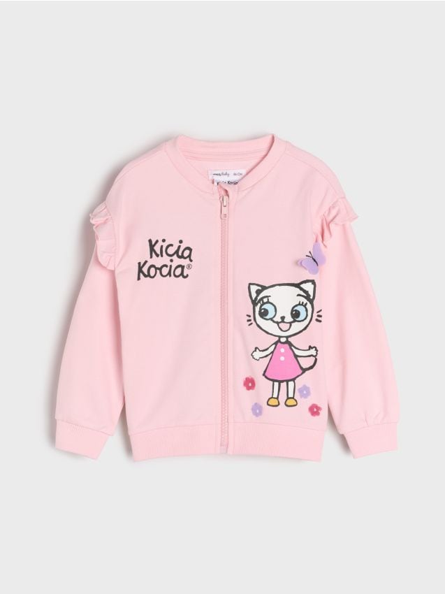 Sinsay - Bluza na zamek Kicia Kocia - różowy
