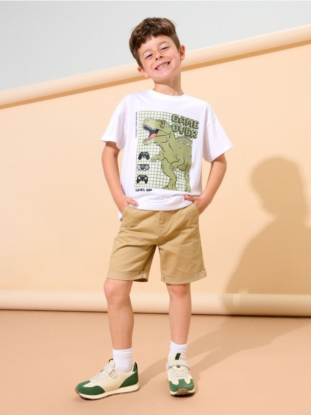 Sinsay - Pantaloni scurți chino - bej