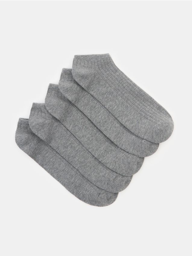 Sinsay - Bawełniane skarpetki 5 pack - szary