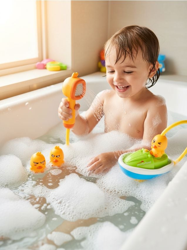 Sinsay - Gumené kačičky so sprchovou hlavicou na hranie vo vani - žltá