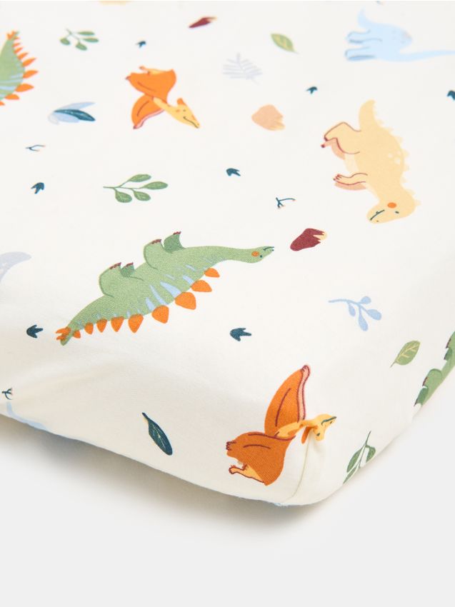 Sinsay - Cearșaf cu elastic cu motiv de dinozaur - multicolor