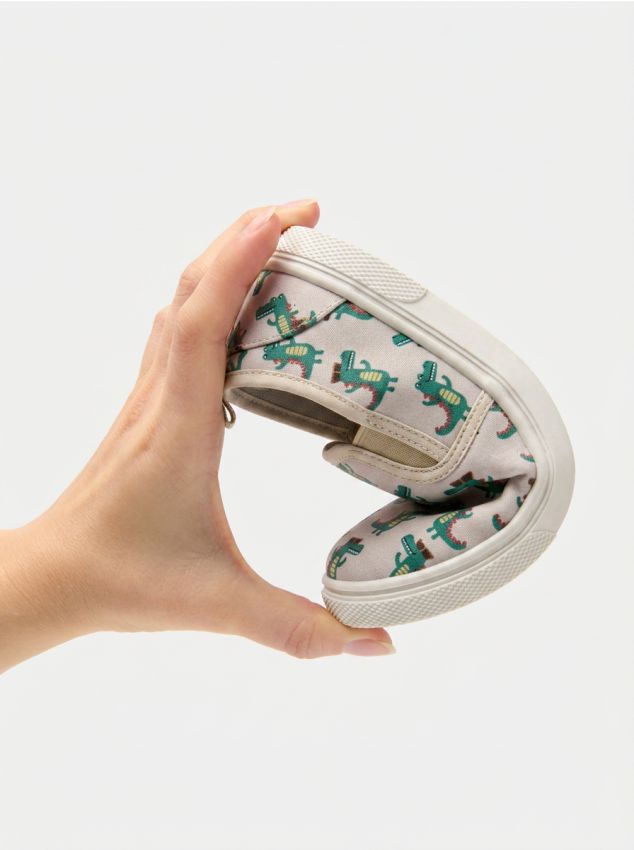 Sinsay - Teniși slip-on cu motiv crocodil - multicolor