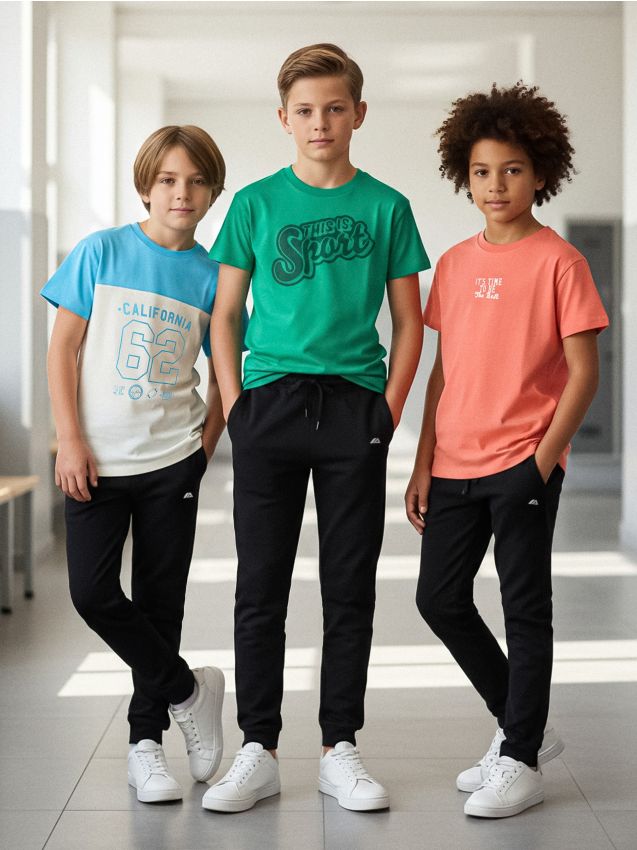 Sinsay - Súprava 3 tričiek - broskyňová