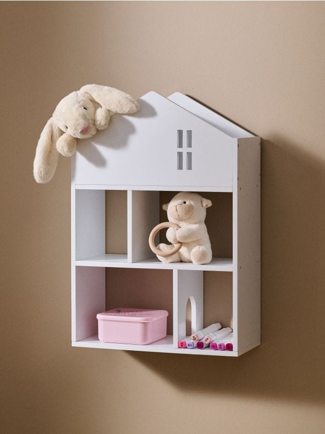 Sinsay - Nástenná polica v tvare domčeka - biela