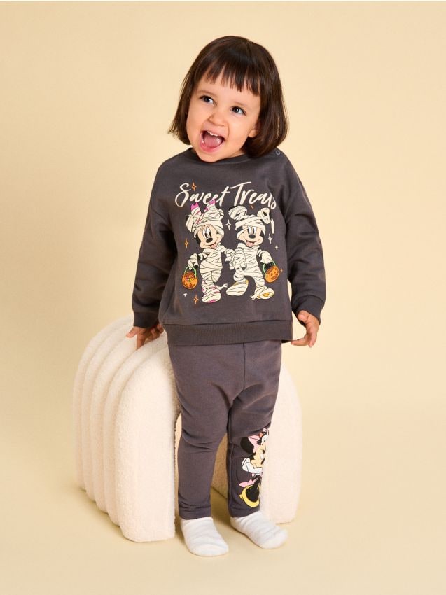 Sinsay - Bluză Mickey Mouse - negru-antracit