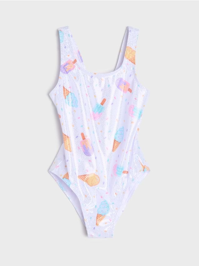 Sinsay - Strój kąpielowy z nadrukiem lodów - wielobarwny