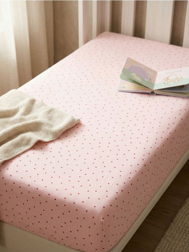 Sinsay - Cearșaf cu elastic cu buline - roz