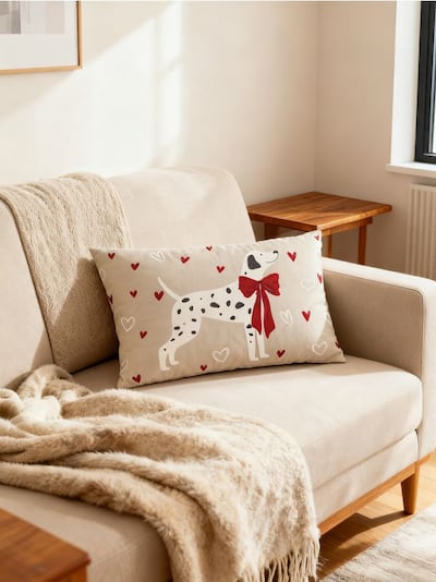 Dekoratiivne padi koera motiiviga