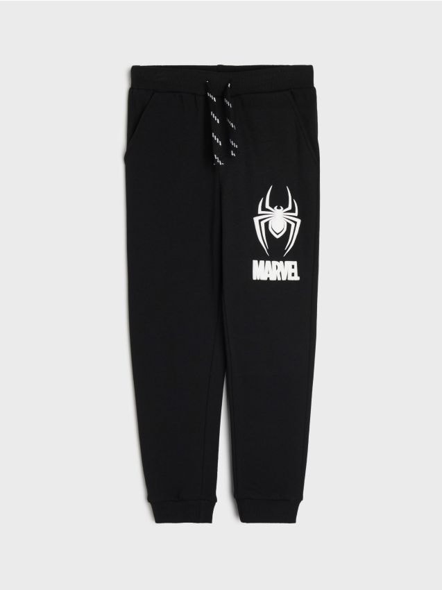 Sinsay - Pantaloni de trening tip jogger Spider-Man - negru