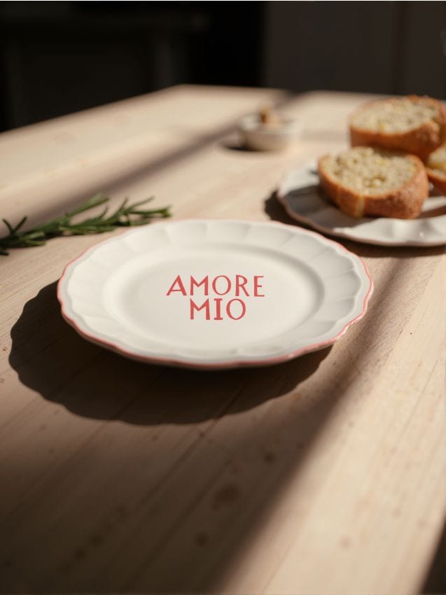 Тарілка з написом Amore Mio - SINSAY