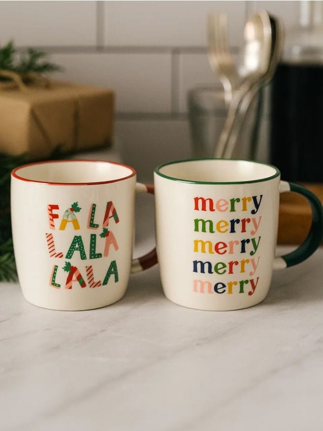 Sinsay - Căni cu motiv de Crăciun – set de 2 - multicolor