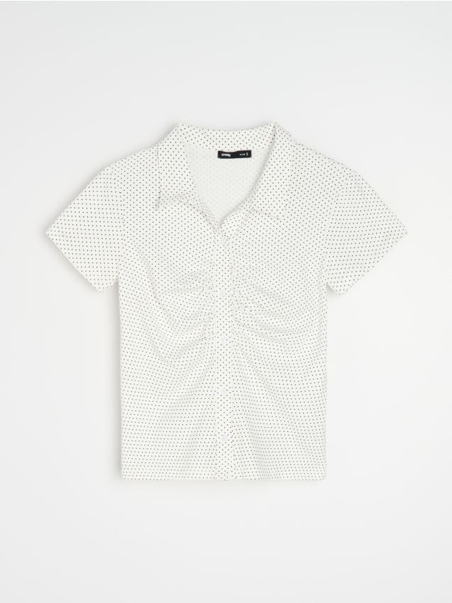 Sinsay - Bluză din bumbac cu buline - multicolor