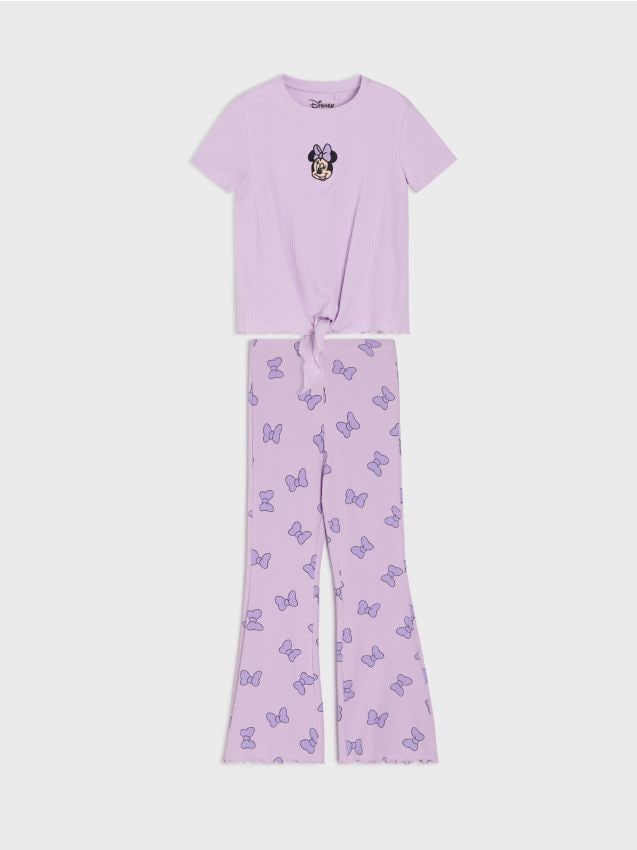Sinsay - Compleu din jerseu Minnie Mouse - lavand