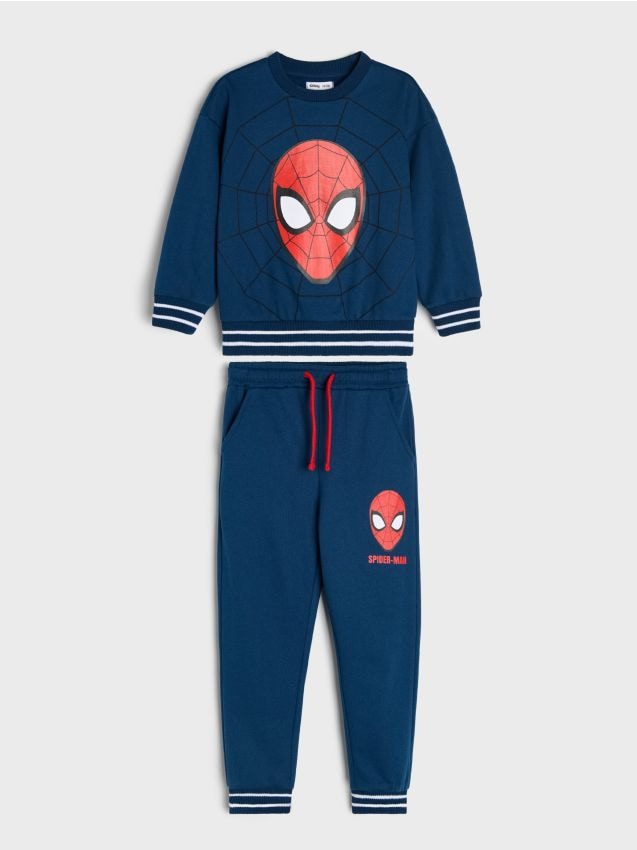 Sinsay - Set bluză și pantaloni sport Spider-Man - bleumarin