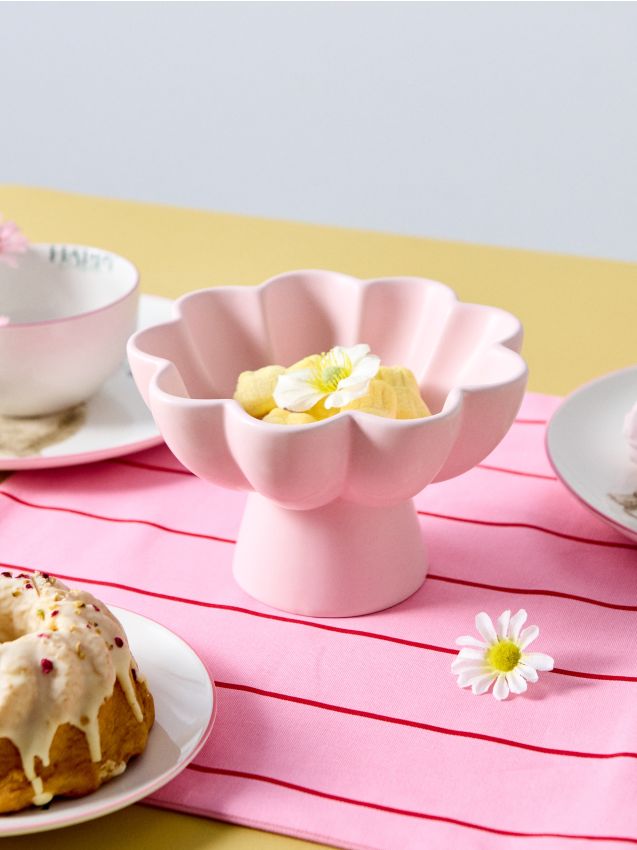 Sinsay - Bol decorativ din ceramică pe suport - roz-pastel