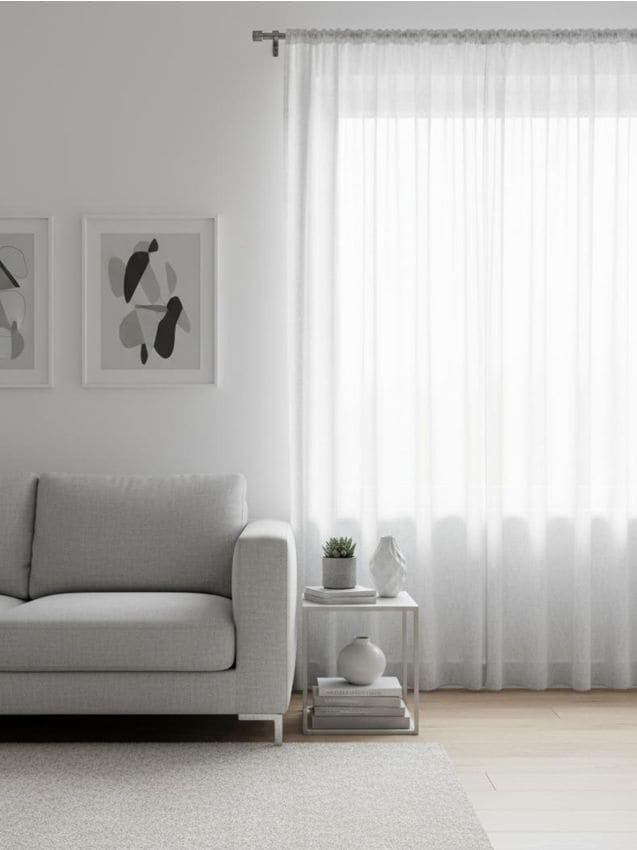 Sinsay - Draperie simplă cu bandă - alb