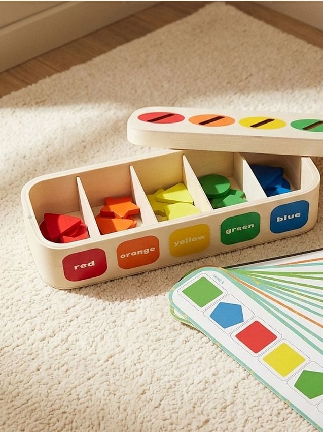 Puzzle in legno per imparare forme e colori - multicolor