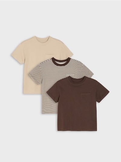 Βαμβακερά loose T-shirts σετ των 3