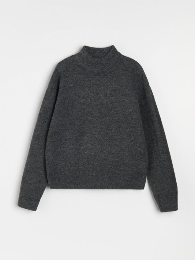 Sinsay - Pulover oversized - gri-închis