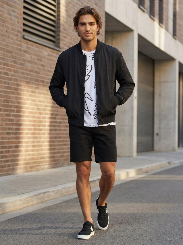 Sinsay - Geacă bomber - negru