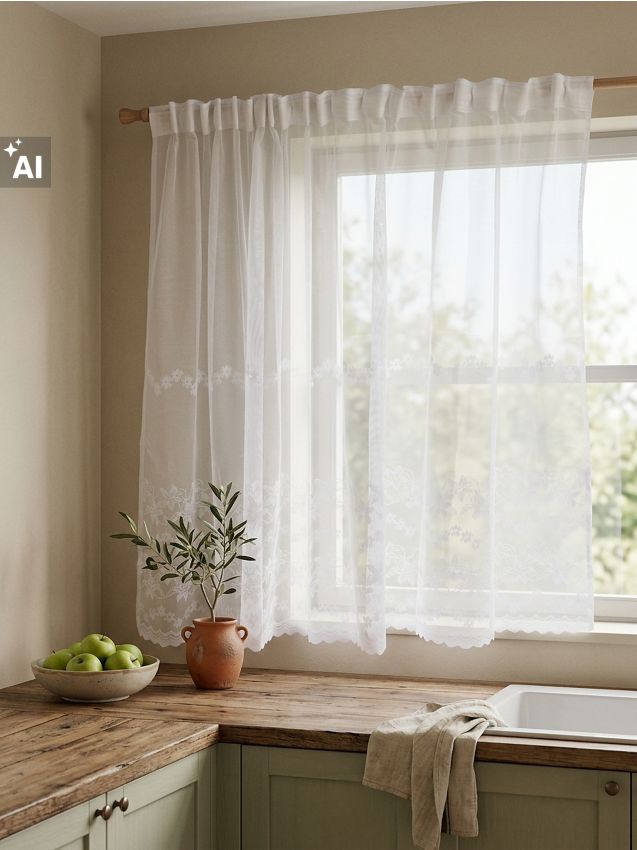 Sinsay - Fereastră cu bandă și model floral - alb
