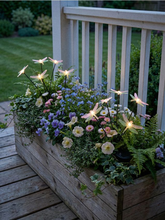 Sinsay - Lămpi solare LED în formă de libelule - verde-pal