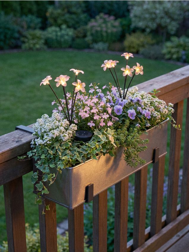 Sinsay - Lumini solare LED în formă de flori - roz