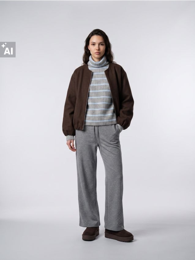 Sinsay - Pulover în dungi, amestec de lână - multicolor