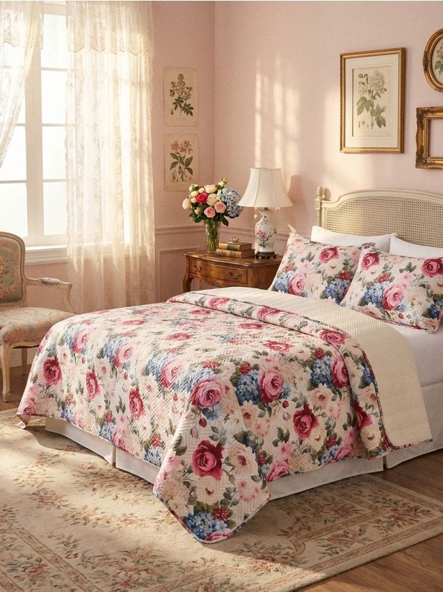 Sinsay - Cuvertură de pat cu model floral - multicolor