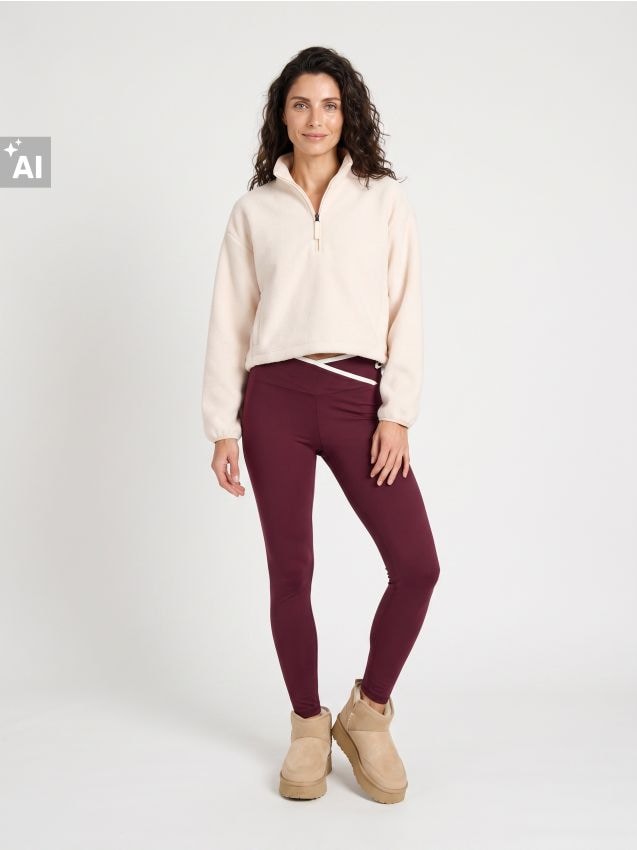 Sinsay - Colanți sport - bordo