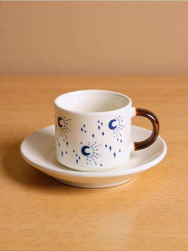 Sinsay - Šálka na espresso s podšálkou - biela