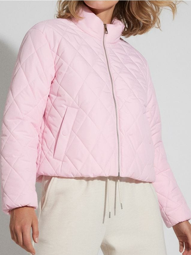 Sinsay - Geacă matlasată cu guler înalt - roz-pastel