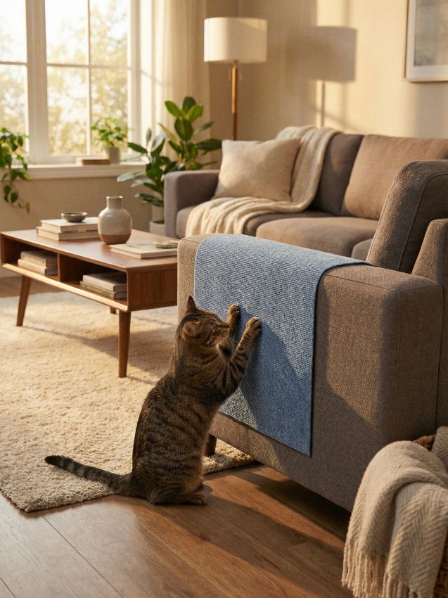 Sinsay - Covoraș de zgâriat autoadeziv pentru canapea pentru pisici - gri deschis