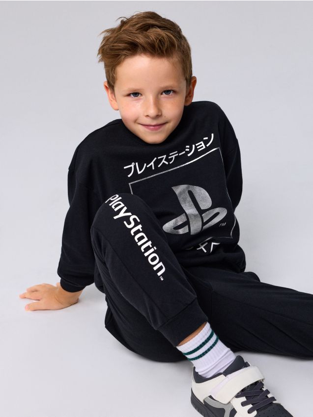 Sinsay - Set trening: bluză și pantaloni PlayStation - negru