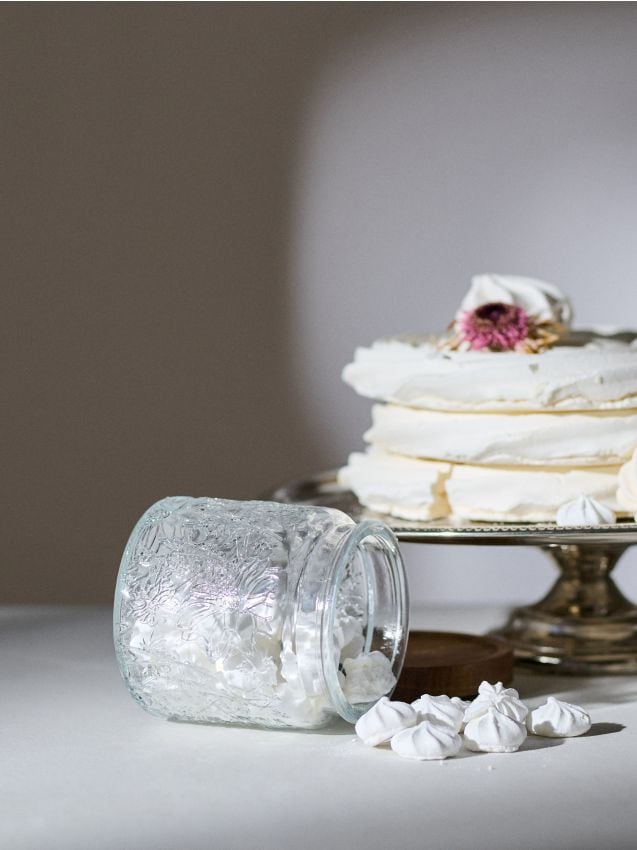 Sinsay - Стъклен Съд За Храна С Дървен Капак И Релефен Десен