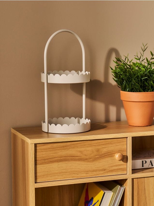 Sinsay - Tavă decorativă cu două nivele și mâner - bej