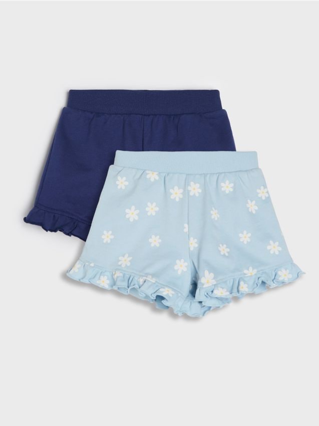 Sinsay - Șorturi din bumbac 2 pack - light blue