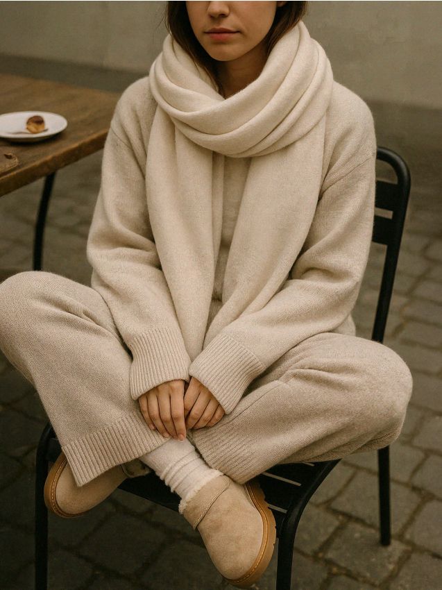 Sinsay - Šál s príměsí vlny - krémová