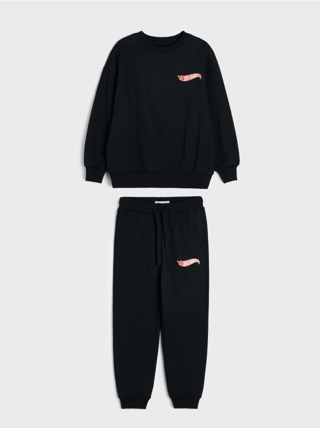 Sinsay - Set bluză și pantaloni sport Hot Wheels - negru