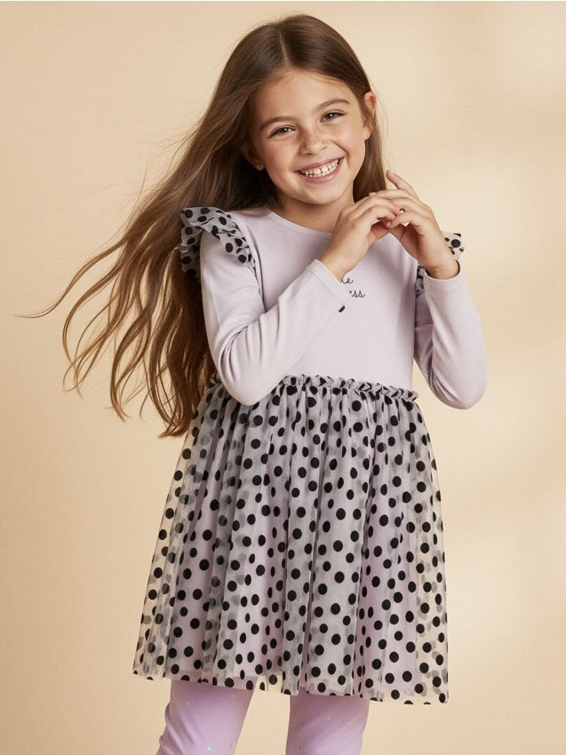 Sinsay - Šaty s tylovou dolnou časťou - levanduľová