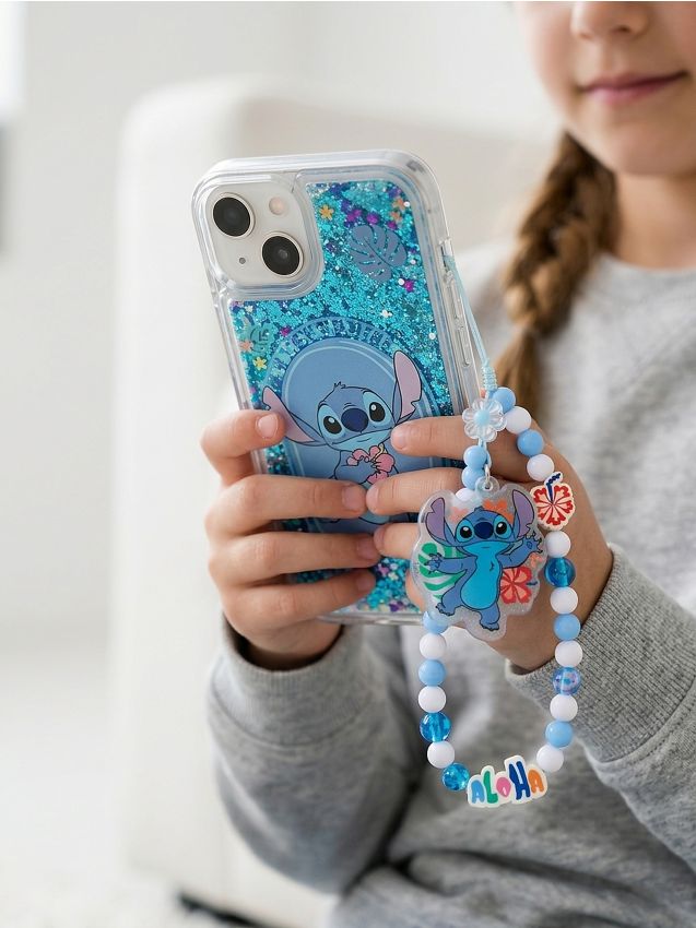 Sinsay - Lănțișor cu mărgele pentru telefon Stitch - light blue