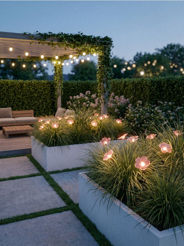 Sinsay - Lumină solară LED în formă de floare - roz