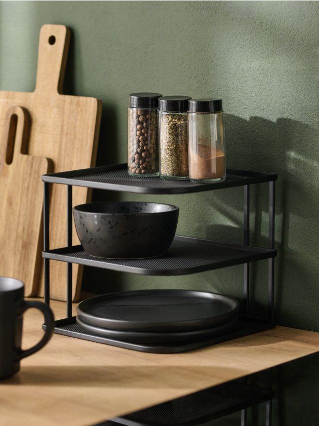 Sinsay - Raft metalic cu plasă, 3 niveluri - negru